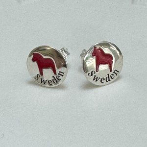Sweden Earrings S925 Sterling Silver Stud Earrings Handmade